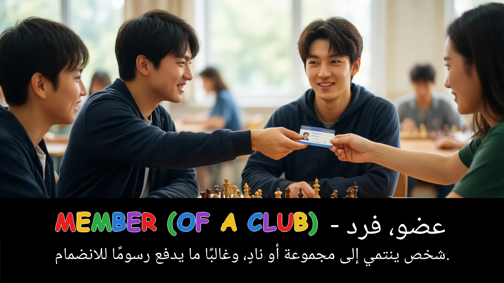 Arabic Illustration for member (of a club)